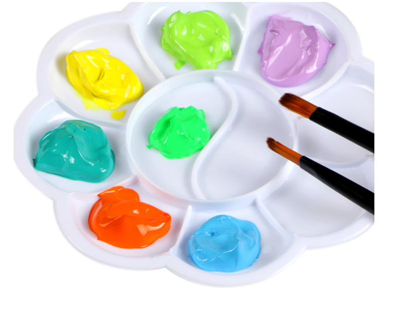 24-Farben Acrylfarbe 12ml mit Palette & Bürsten