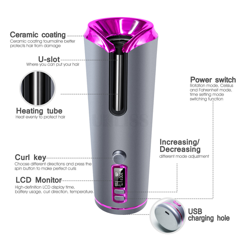 Automatischer Lockenstab, USB-Ladefunktion – Bild 5 | LuxeStyle