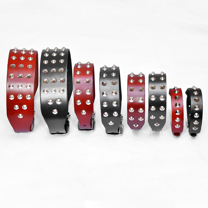 Halsband aus Rindsleder mit Strass-Punkten – Bild 4 | LuxeStyle