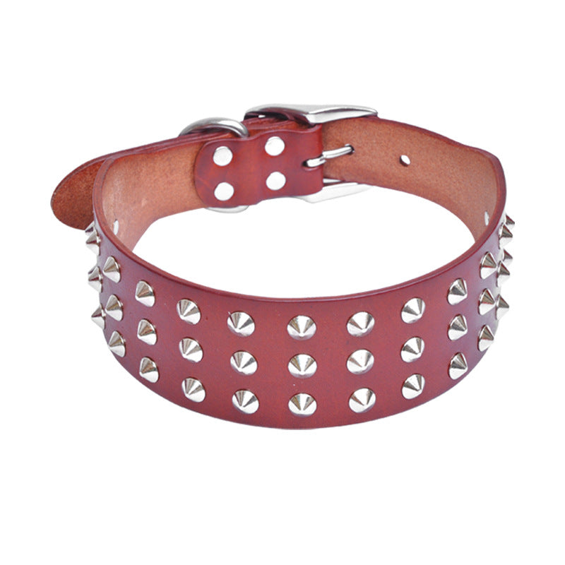 Halsband aus Rindsleder mit Strass-Punkten – Bild 1 | LuxeStyle