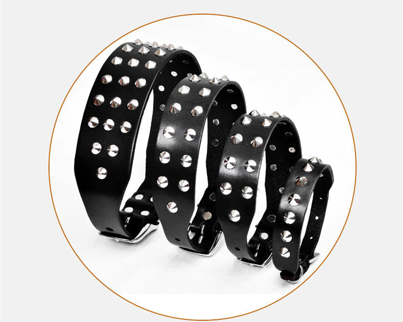 Halsband aus Rindsleder mit Strass-Punkten – Bild 2 | LuxeStyle