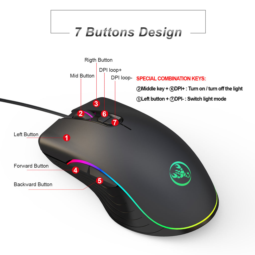 Glowing Gaming Maus