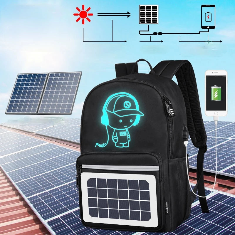 Solarbetriebener Rucksack mit Wasserdichtem Oxford – Bild 7 | LuxeStyle