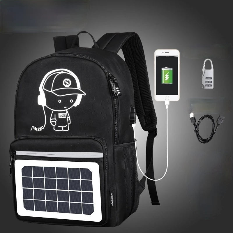 Solarbetriebener Rucksack mit Wasserdichtem Oxford – Bild 2 | LuxeStyle