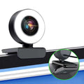 Full-HD Webcam mit Ringlicht und Mikrofon