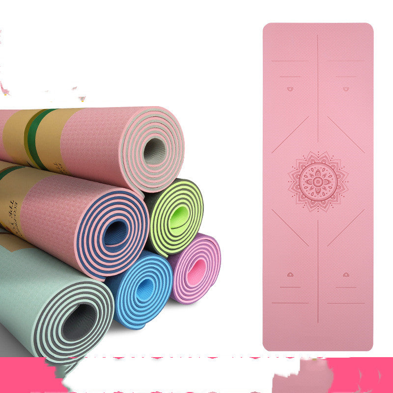 Zweifarbige Yogamatte mit Haltungslinien – Bild 9 | LuxeStyle