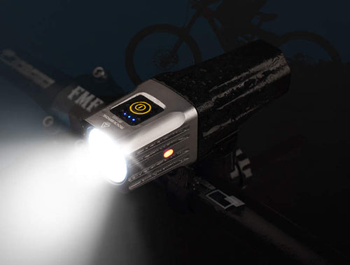 600-Lumen Fahrrad-Frontlicht schwarz/gra