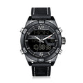 Herren LED-Quarzuhr mit Lederarmband | LuxeStyle