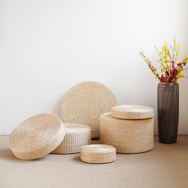 Meditationskissen aus Rattan für Boden & Sofa – Bild 3 | LuxeStyle
