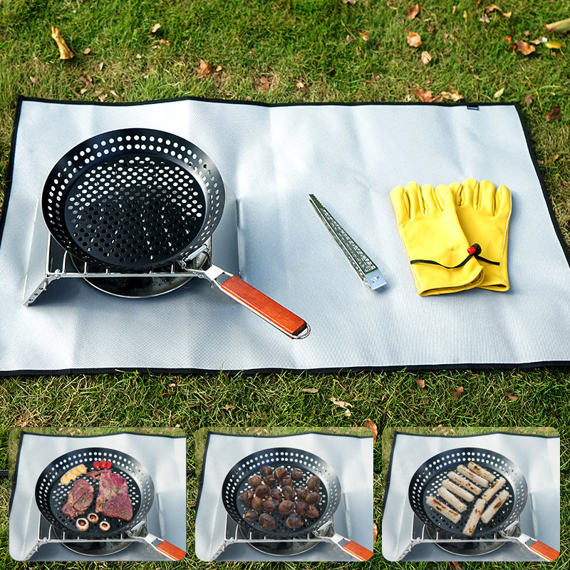 Faltbare Outdoor-Bratpfanne mit Holzgriff – Bild 8 | LuxeStyle