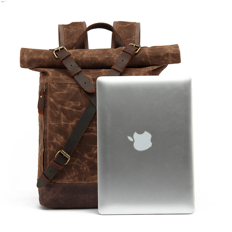 Leinen-Canvas Reiserucksack mit Magnetverschluss – Bild 5 | LuxeStyle