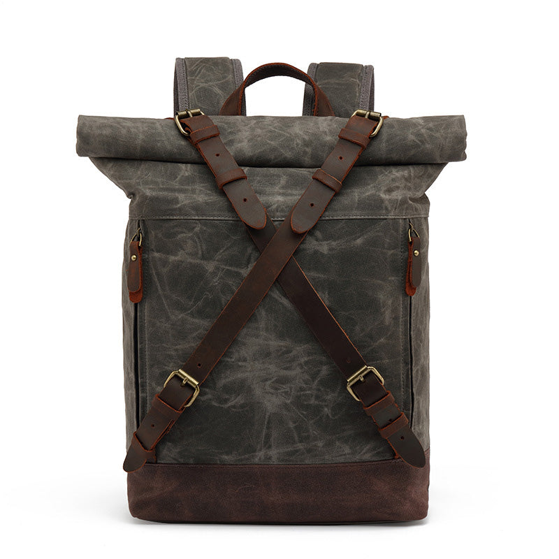 Leinen-Canvas Reiserucksack mit Magnetverschluss | LuxeStyle