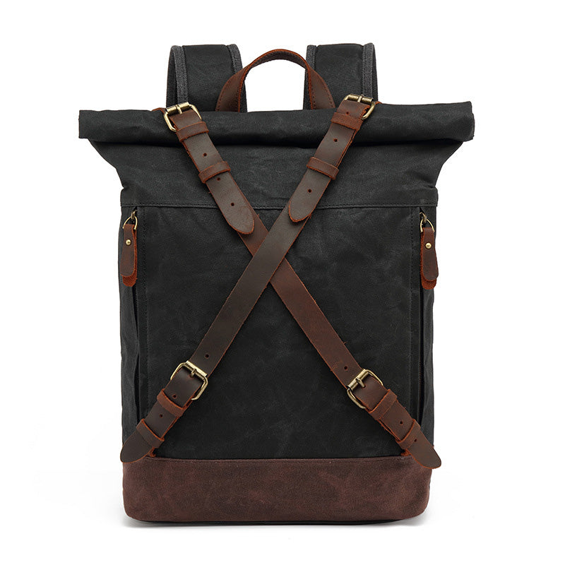 Leinen-Canvas Reiserucksack mit Magnetverschluss – Bild 6 | LuxeStyle