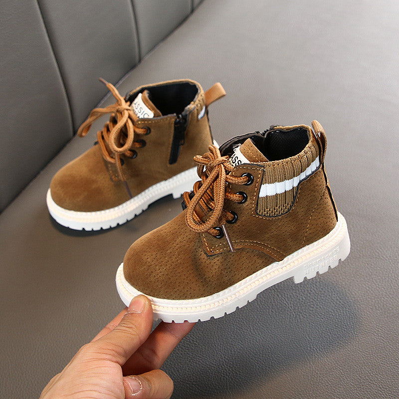 Kinder Winterstiefel aus Strick und Synthetikleder – Bild 6 | LuxeStyle