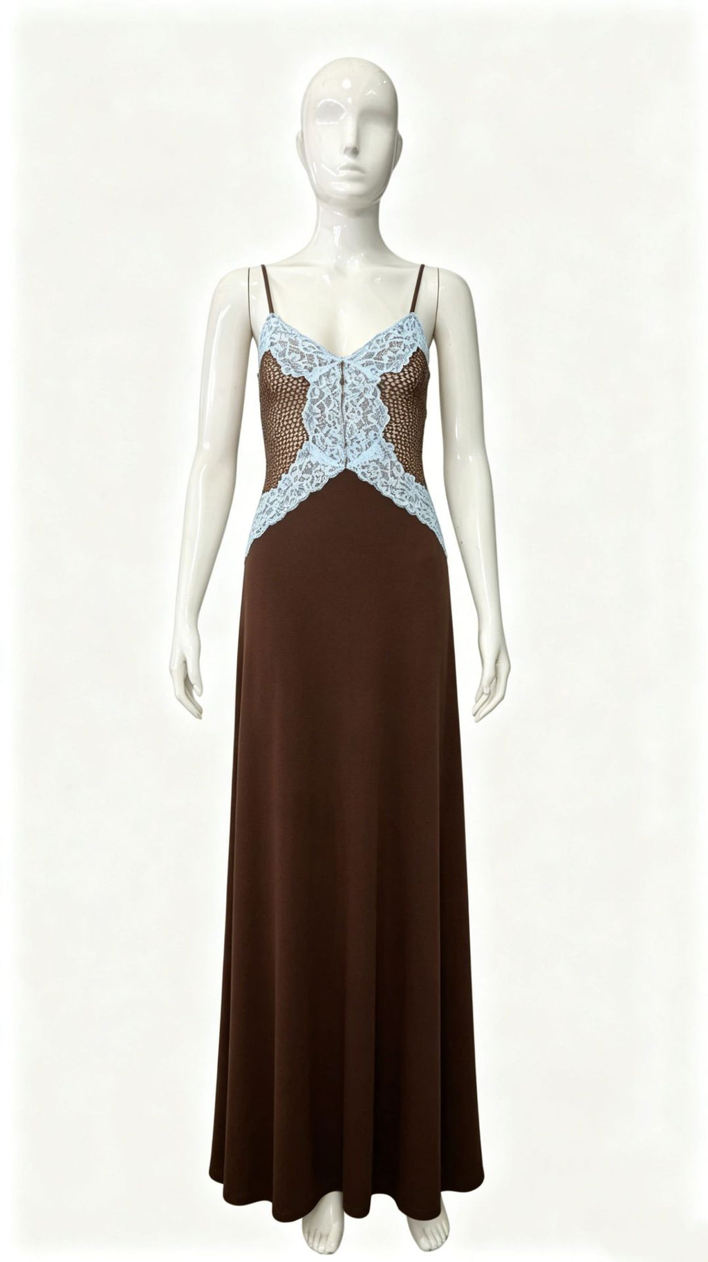 Elegantes Spitzenkleid mit Spaghettiträgern