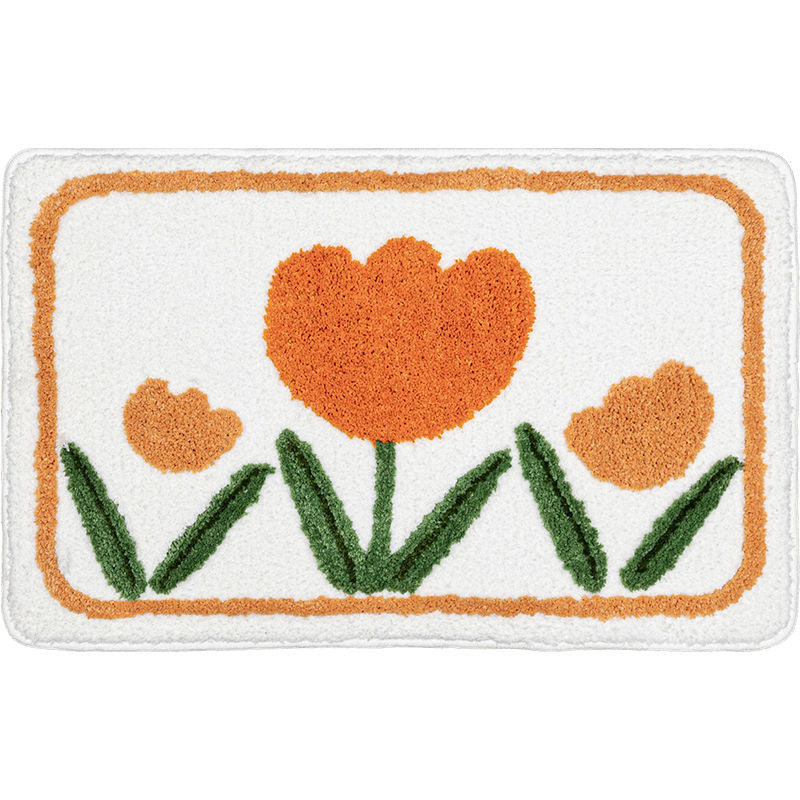 Blumen-WC-Vorleger, rutschfest & saugfähig