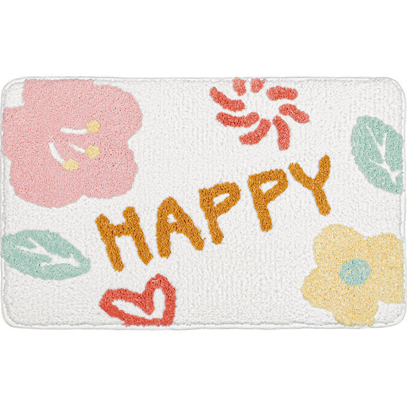 Blumen-WC-Vorleger, rutschfest & saugfähig