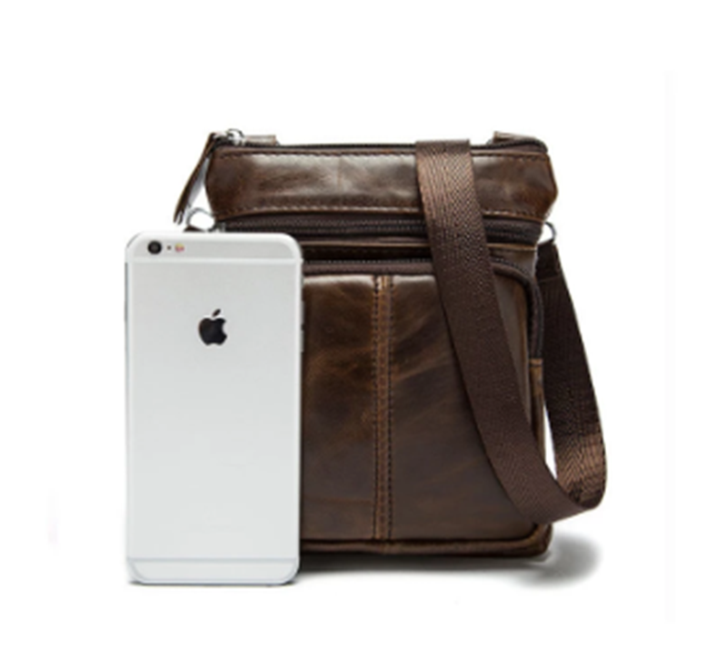 Retro Schultertasche aus Rindsleder – Bild 3 | LuxeStyle