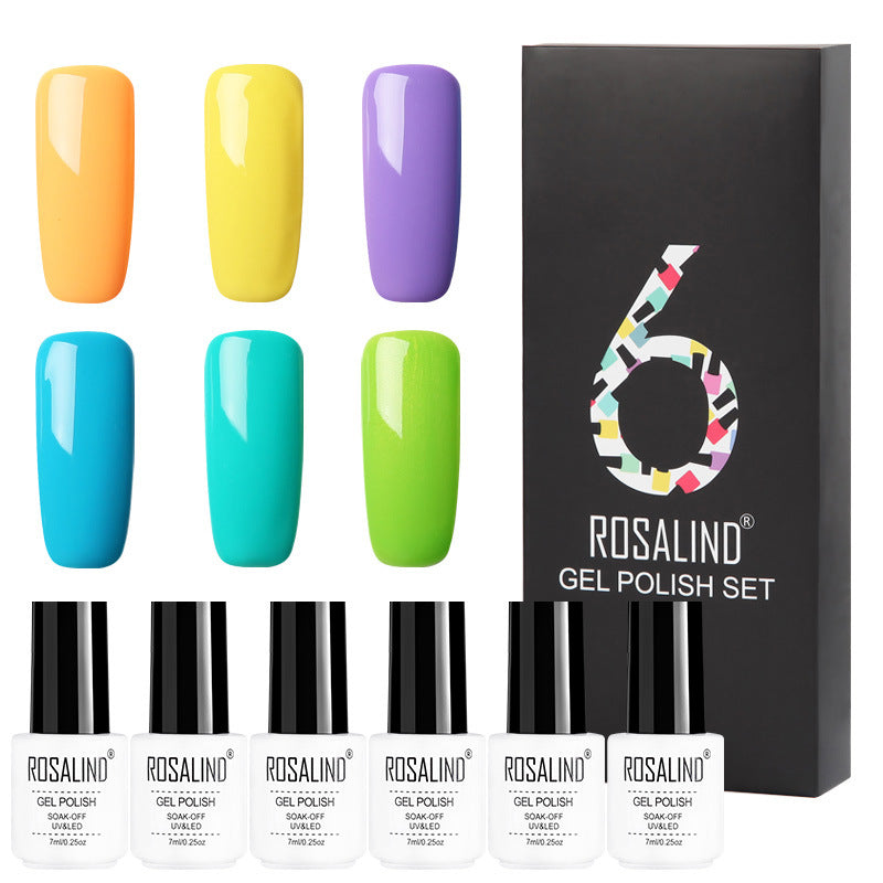 6 Farben Solid Color Gel Nagellack-Set