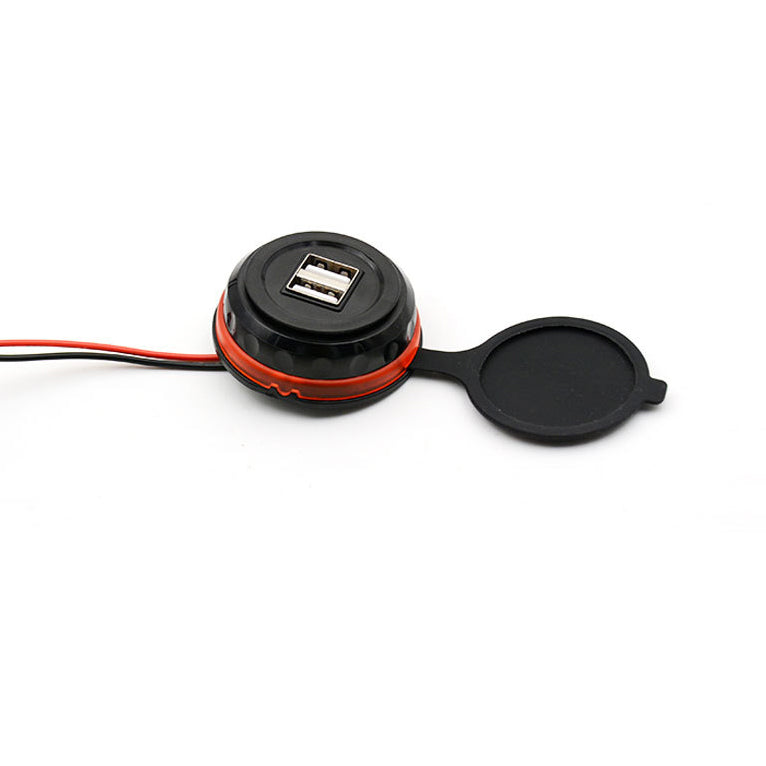 Dual-USB-KFZ-Ladegerät mit LED-Ring