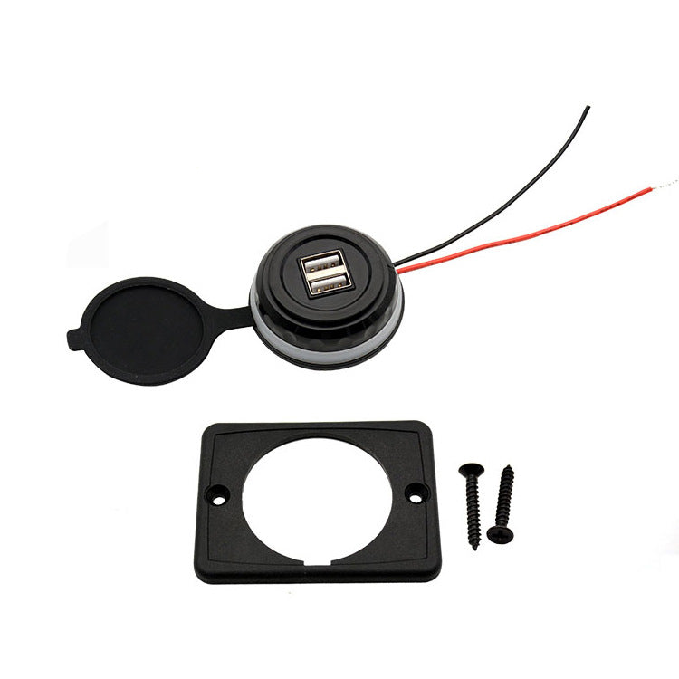 Dual-USB-KFZ-Ladegerät mit LED-Ring
