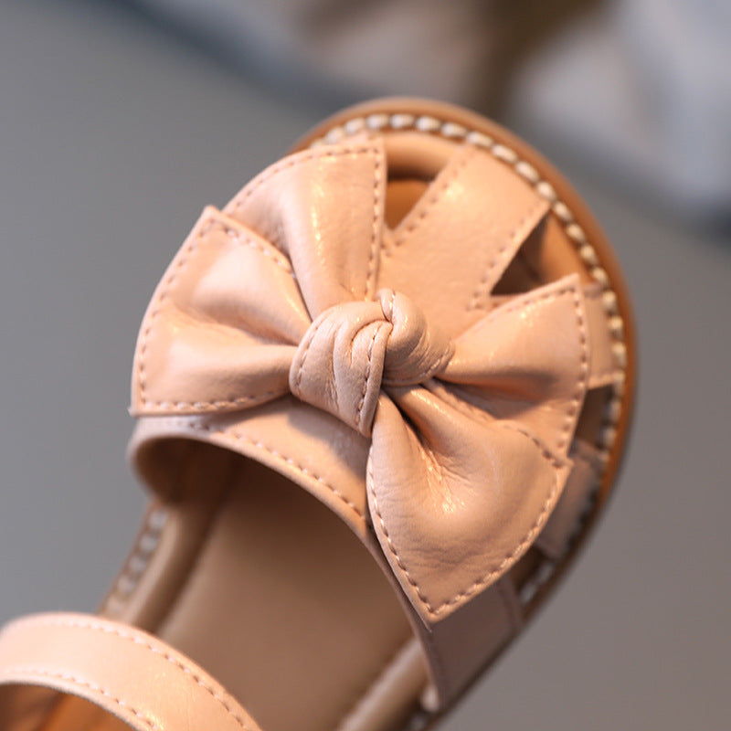 Mädchen Sandalen mit Schleife und weicher Sohle | LuxeStyle