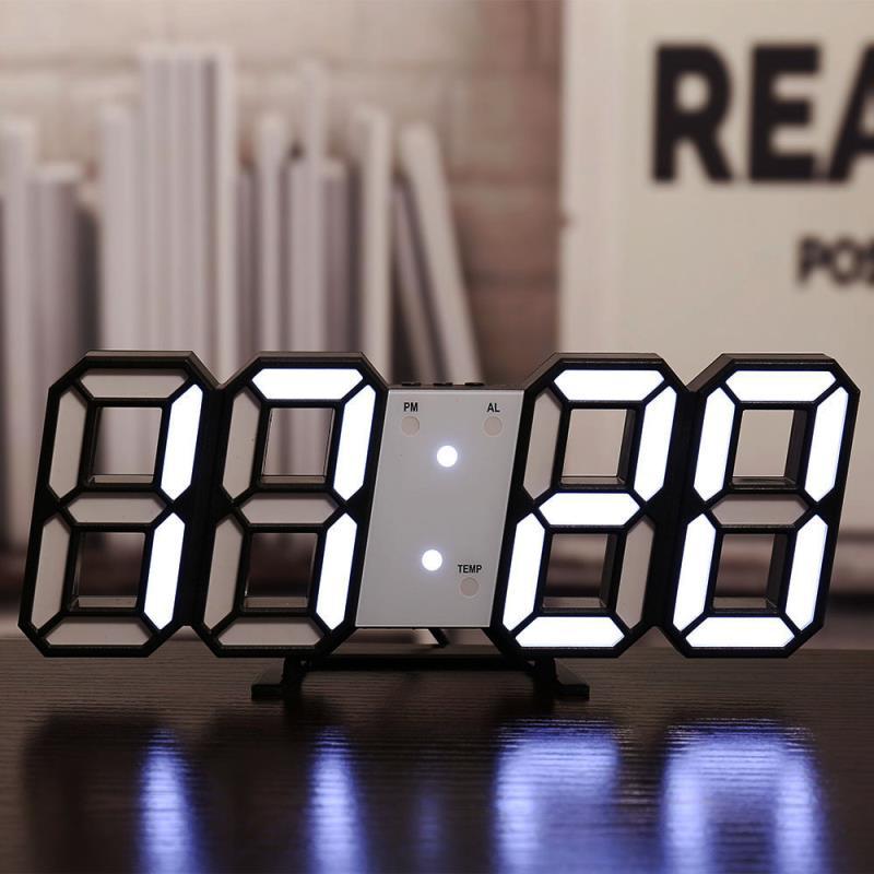 3D-Wanduhr mit Wecker und Thermometer