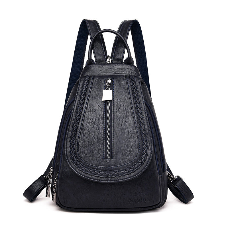 Weiblicher PU-Rucksack mit Webmuster – Bild 5 | LuxeStyle