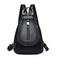 Weiblicher PU-Rucksack mit Webmuster | LuxeStyle
