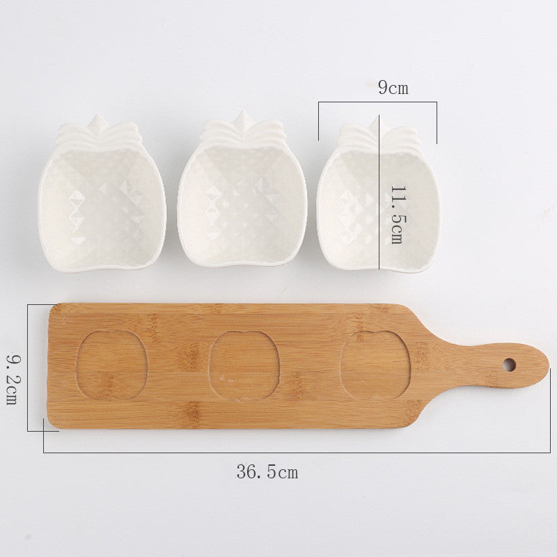 Nachmittagstee-Dessertteller 3er-Set mit Tablett – Bild 5 | LuxeStyle