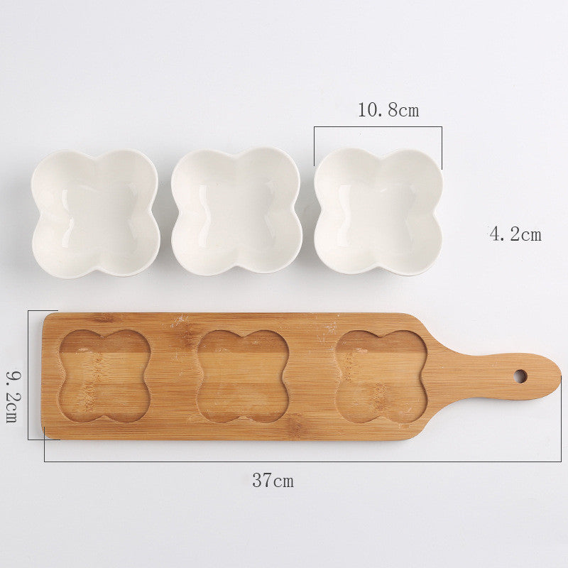 Nachmittagstee-Dessertteller 3er-Set mit Tablett – Bild 6 | LuxeStyle