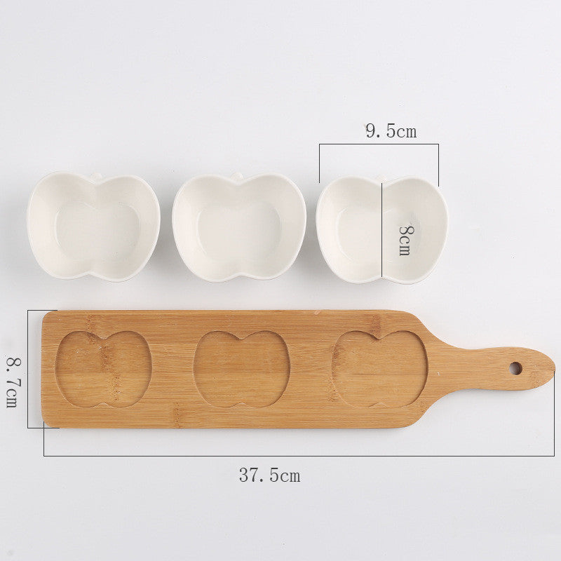 Nachmittagstee-Dessertteller 3er-Set mit Tablett | LuxeStyle