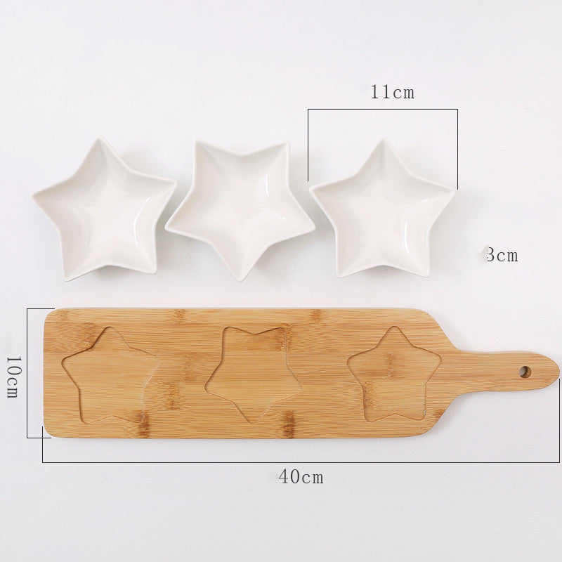 Nachmittagstee-Dessertteller 3er-Set mit Tablett – Bild 4 | LuxeStyle