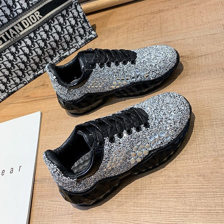 Glitzer-Sneaker mit dicker Sohle – Bild 5 | LuxeStyle
