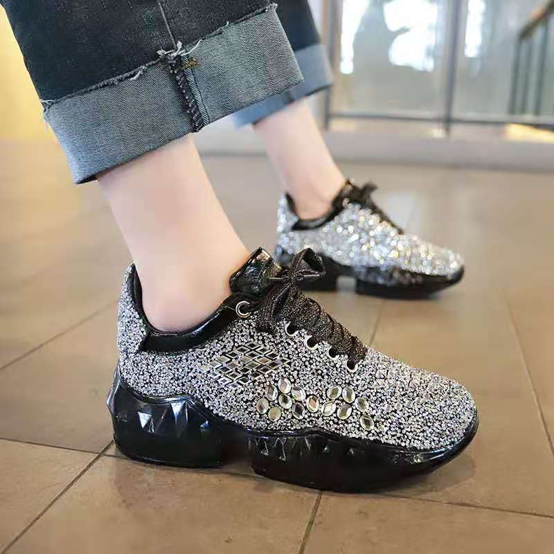 Glitzer-Sneaker mit dicker Sohle – Bild 3 | LuxeStyle