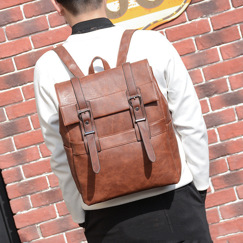 Koreanischer Ein-Schulter-Rucksack PU-Wasserfest 20-35L – Bild 3 | LuxeStyle