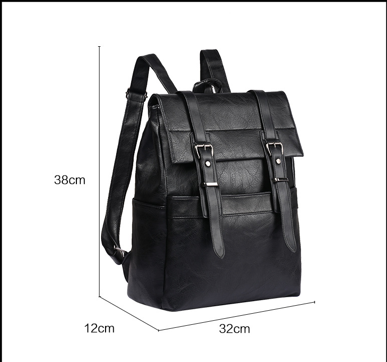 Koreanischer Ein-Schulter-Rucksack PU-Wasserfest 20-35L – Bild 2 | LuxeStyle