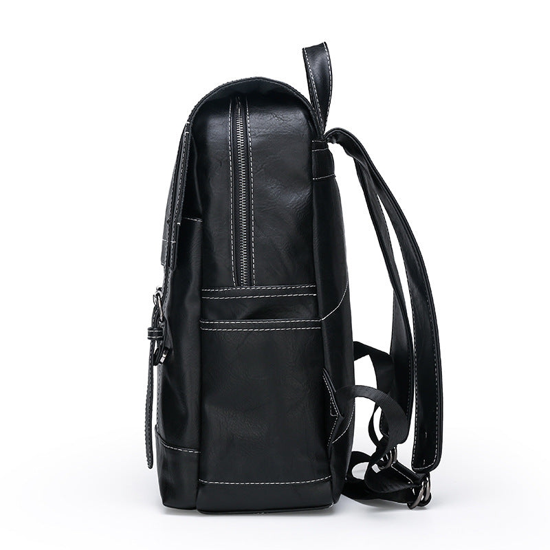 Männlicher PU-Leder Rucksack – wasserfest – Bild 3 | LuxeStyle