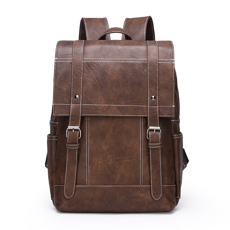 Männlicher PU-Leder Rucksack – wasserfest | LuxeStyle