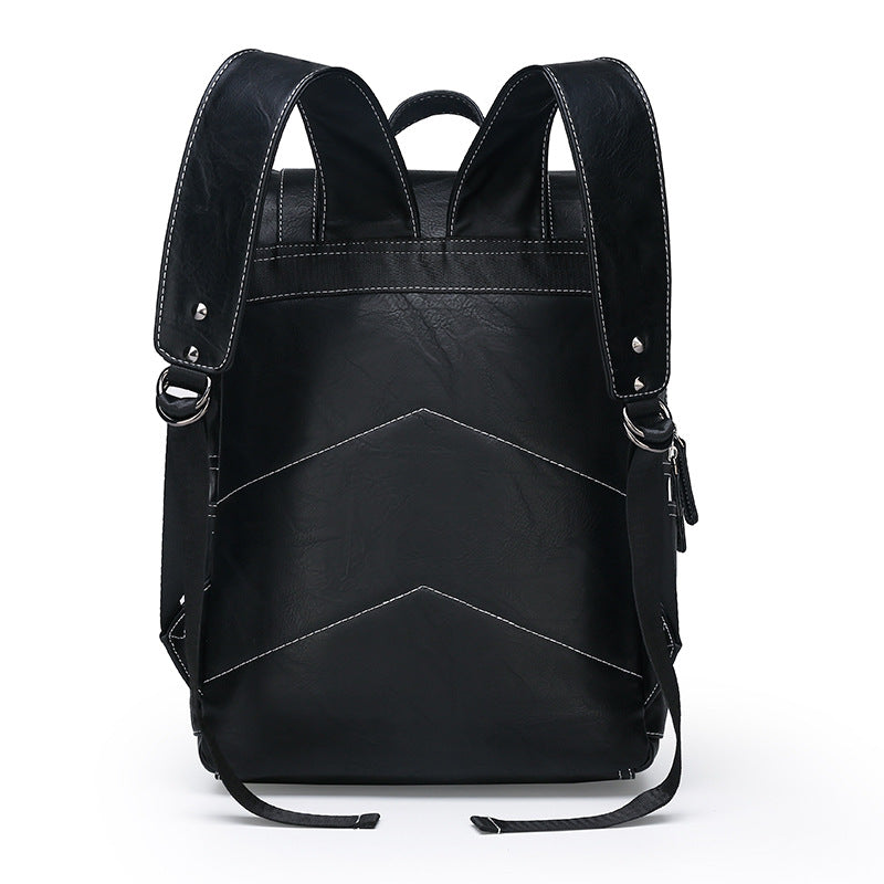 Männlicher PU-Leder Rucksack – wasserfest – Bild 5 | LuxeStyle