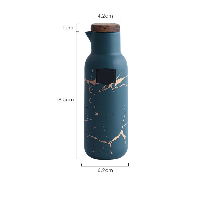 Keramik Öl- und Essigflasche mit Marmor-Muster – Bild 4 | LuxeStyle
