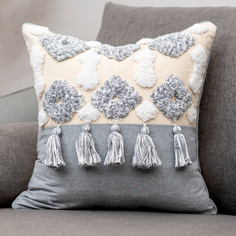 Flow Kissen mit Quasten, gestreift – Bild 4 | LuxeStyle