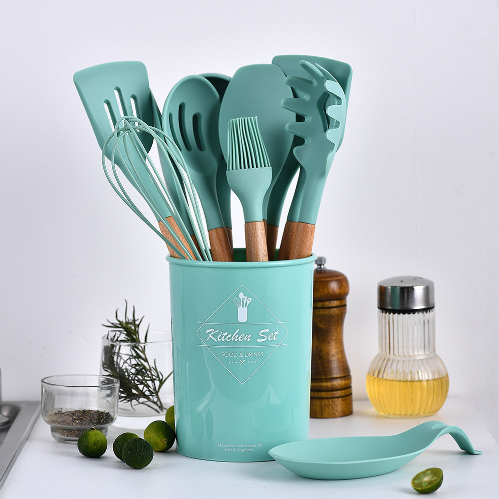 Küchenhelfer-Set, 12-teilig, Silikon, Waldgrün – Bild 5 | LuxeStyle