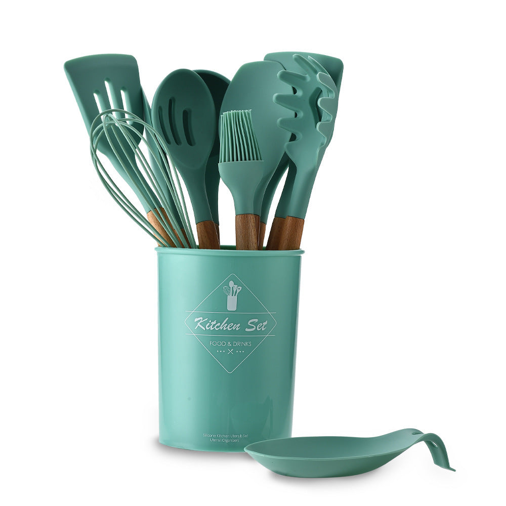 Küchenhelfer-Set, 12-teilig, Silikon, Waldgrün – Bild 4 | LuxeStyle