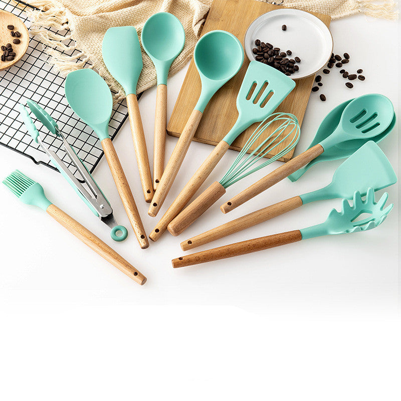 Küchenhelfer-Set, 12-teilig, Silikon, Waldgrün – Bild 3 | LuxeStyle