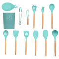 Küchenhelfer-Set, 12-teilig, Silikon, Waldgrün | LuxeStyle