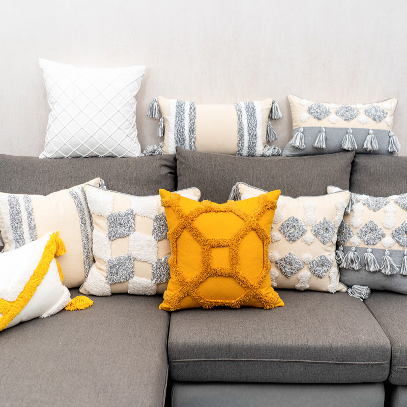 Flow Kissen mit Quasten, gestreift – Bild 9 | LuxeStyle