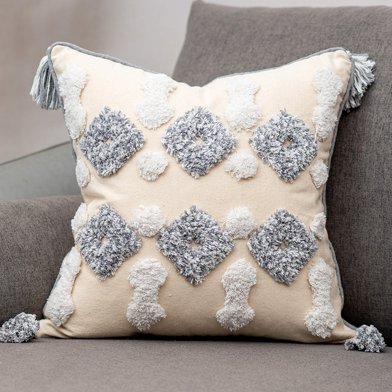 Flow Kissen mit Quasten, gestreift – Bild 10 | LuxeStyle