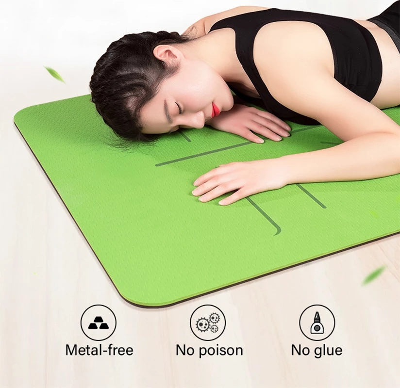TPE-Yogamatte mit Positionslinien – Bild 4 | LuxeStyle