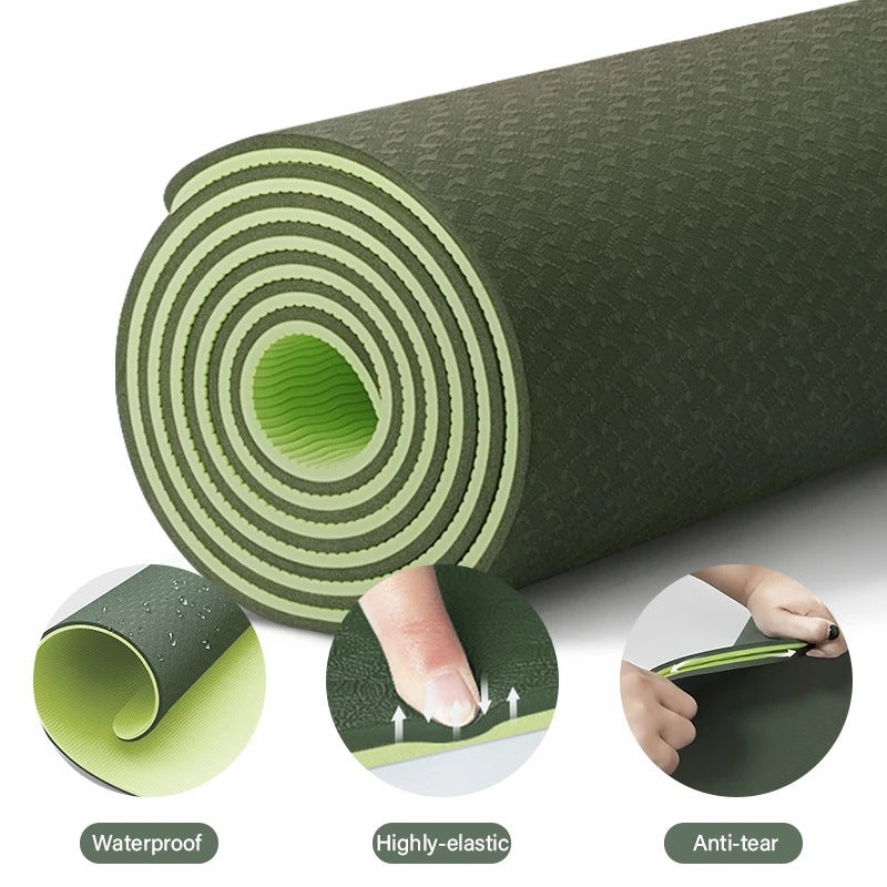 TPE-Yogamatte mit Positionslinien – Bild 2 | LuxeStyle